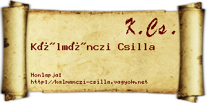 Kálmánczi Csilla névjegykártya